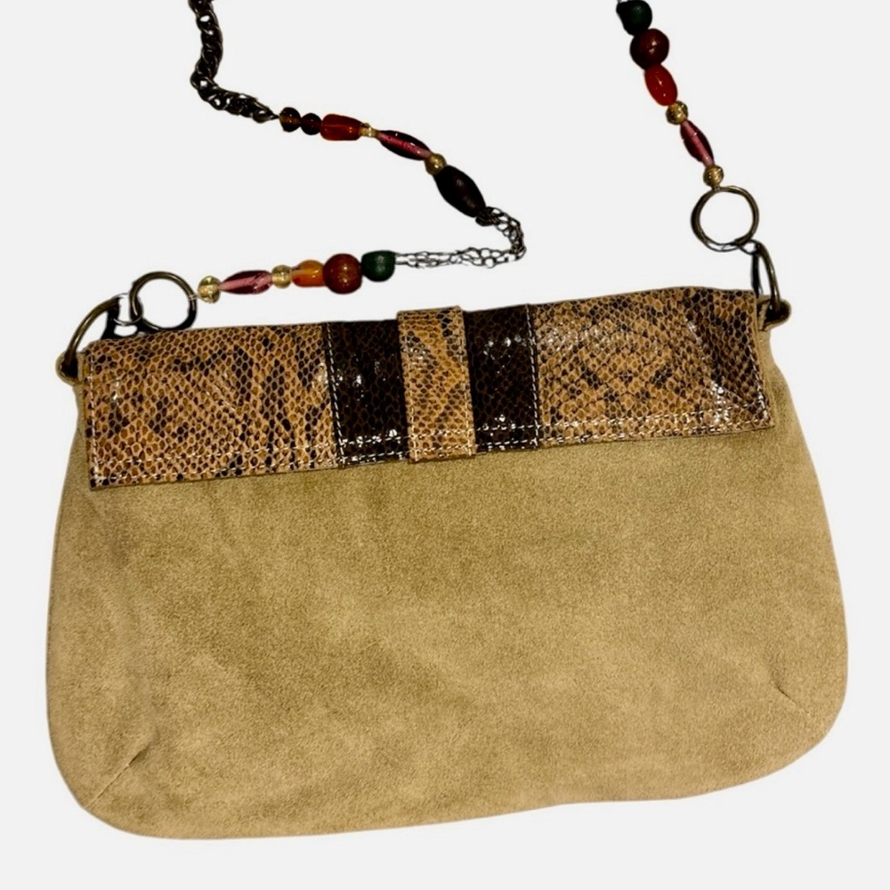 Spiegel, Suede and Snakeskin leather Shoulder Bag, EUC - Picture 3 of 5